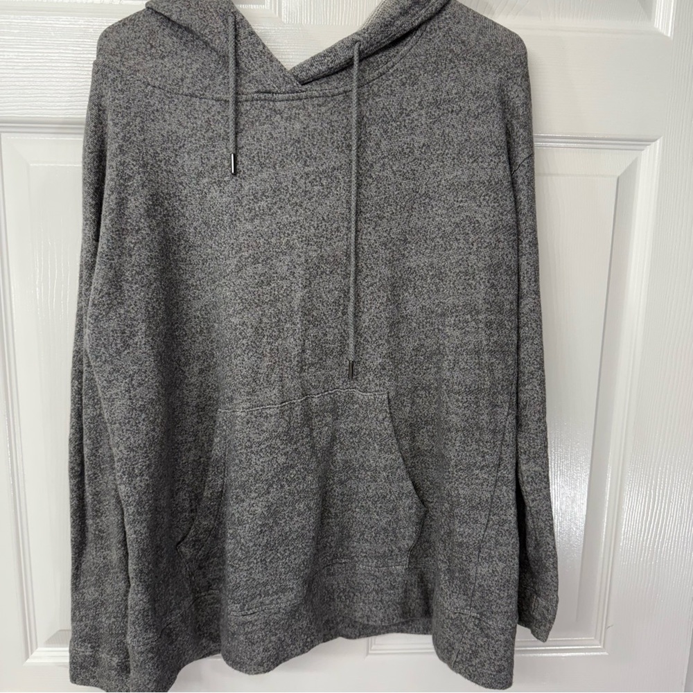 Liz Claiborne Charcoal Gray Soft Knit Hoodie Women’s Size M